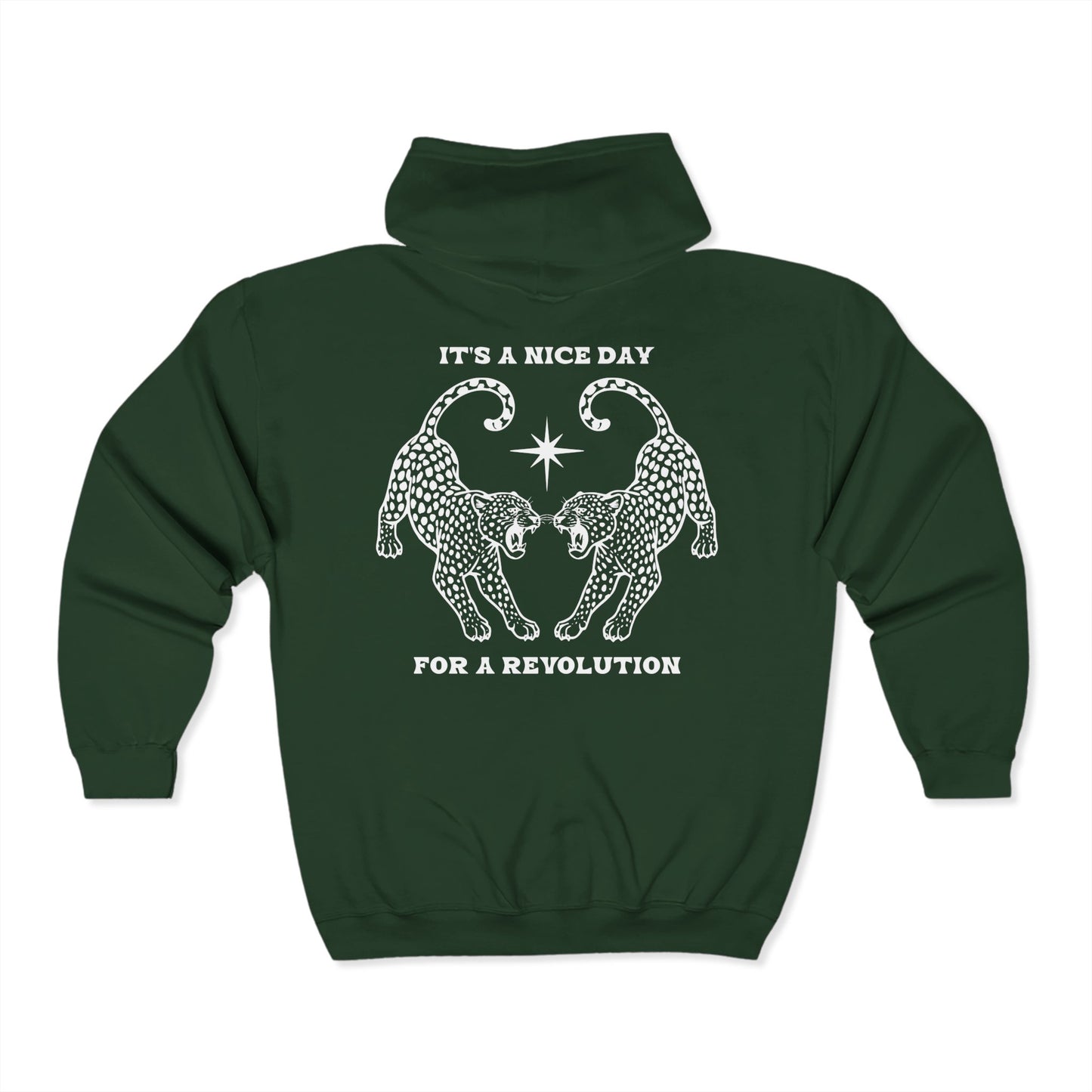 Nice Day For A Revolution Zip Hooded Sweatshirt