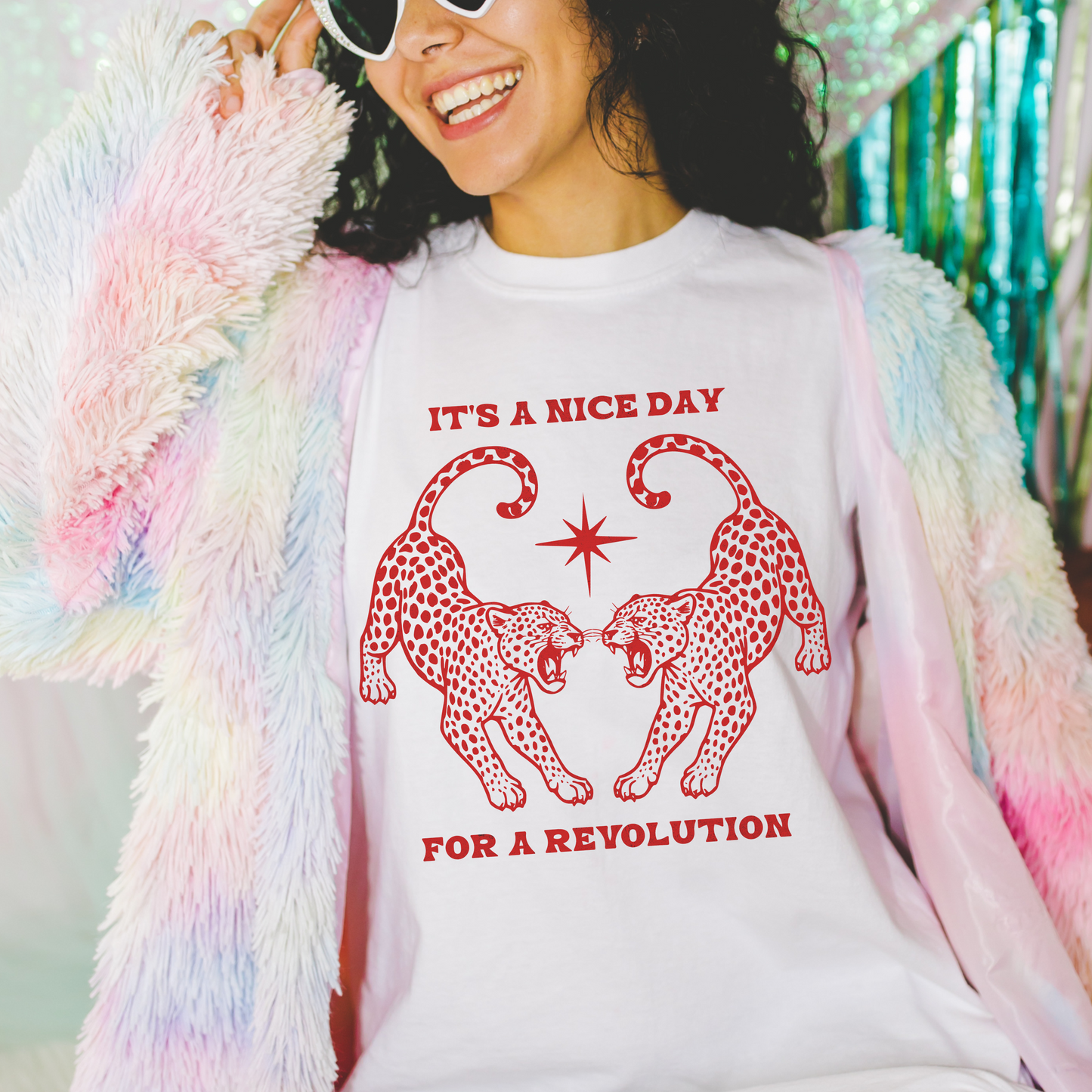 Nice Day For A Revolution Vintage Dyed Tee