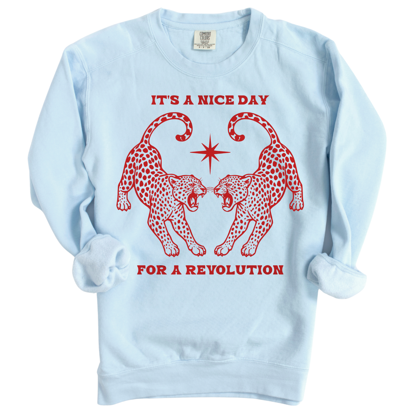 Nice Day For A Revolution Vintage Dyed Crewneck Sweatshirt