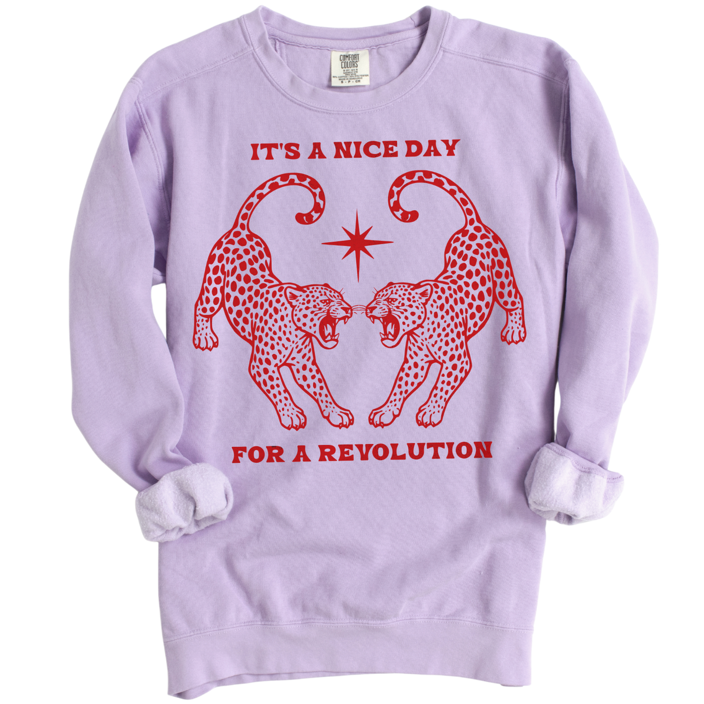 Nice Day For A Revolution Vintage Dyed Crewneck Sweatshirt