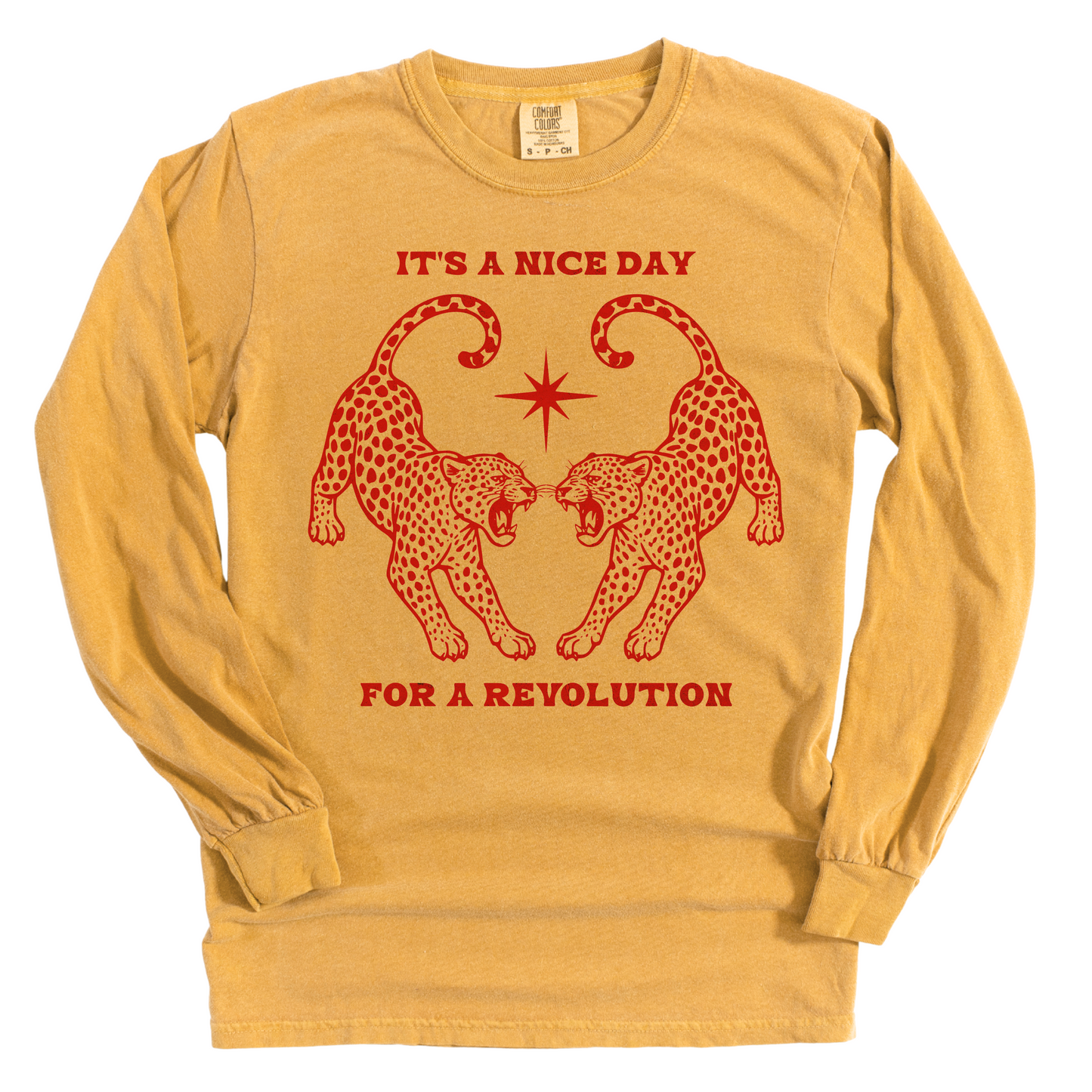 Nice Day For A Revolution Vintage Dyed Long Sleeve Tee