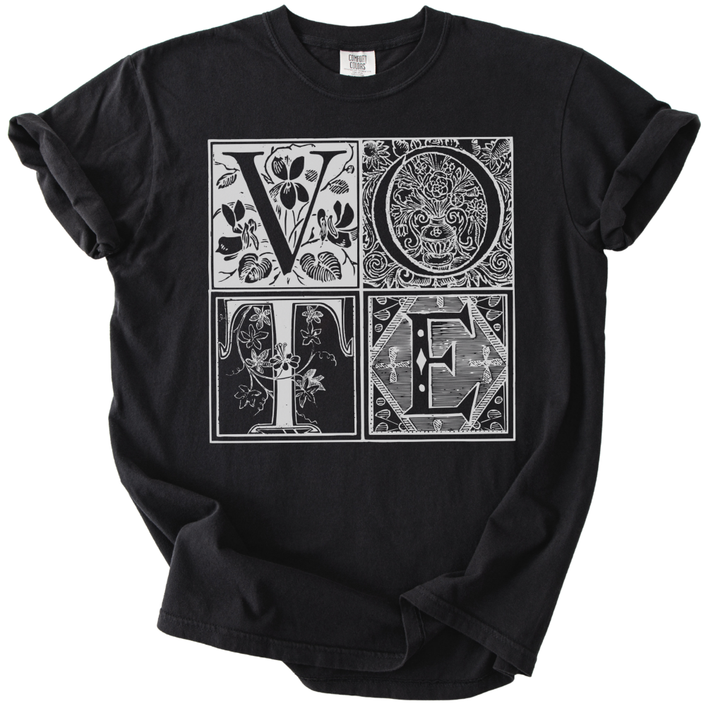 Vintage Blockletter Vote Tee