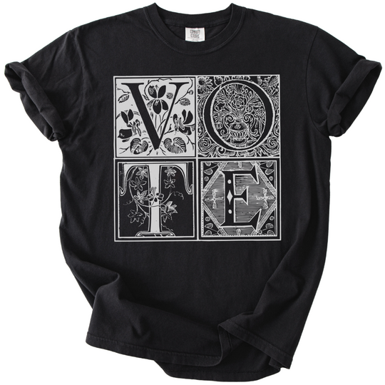 Vintage Blockletter Vote Tee