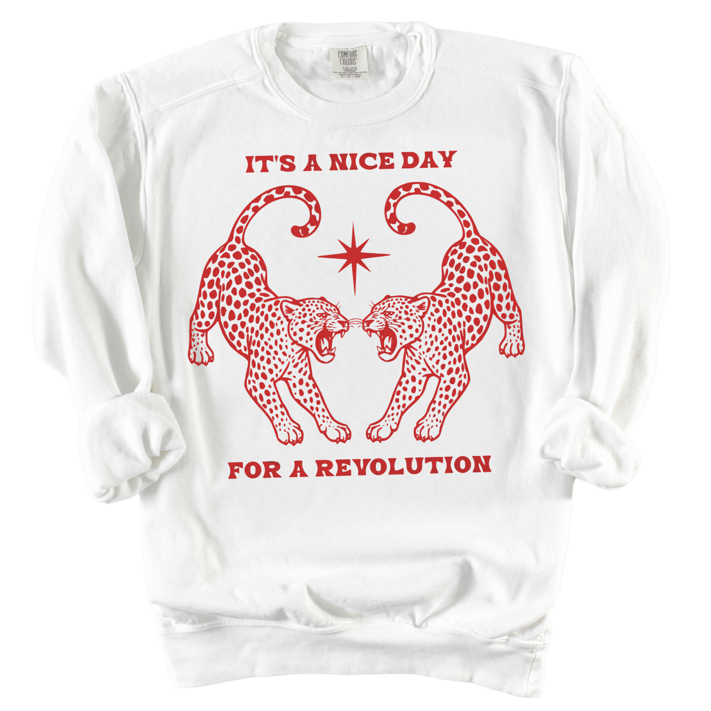 Nice Day For A Revolution Vintage Dyed Crewneck Sweatshirt