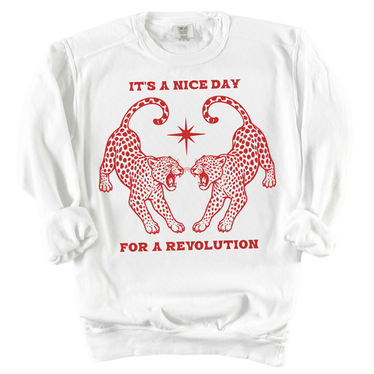 Nice Day For A Revolution Vintage Dyed Crewneck Sweatshirt