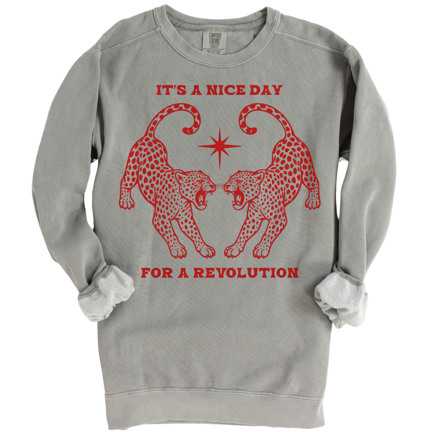 Nice Day For A Revolution Vintage Dyed Crewneck Sweatshirt