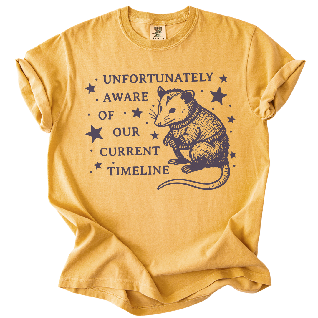 Unfortunately Aware of Our Current Timeline Tee