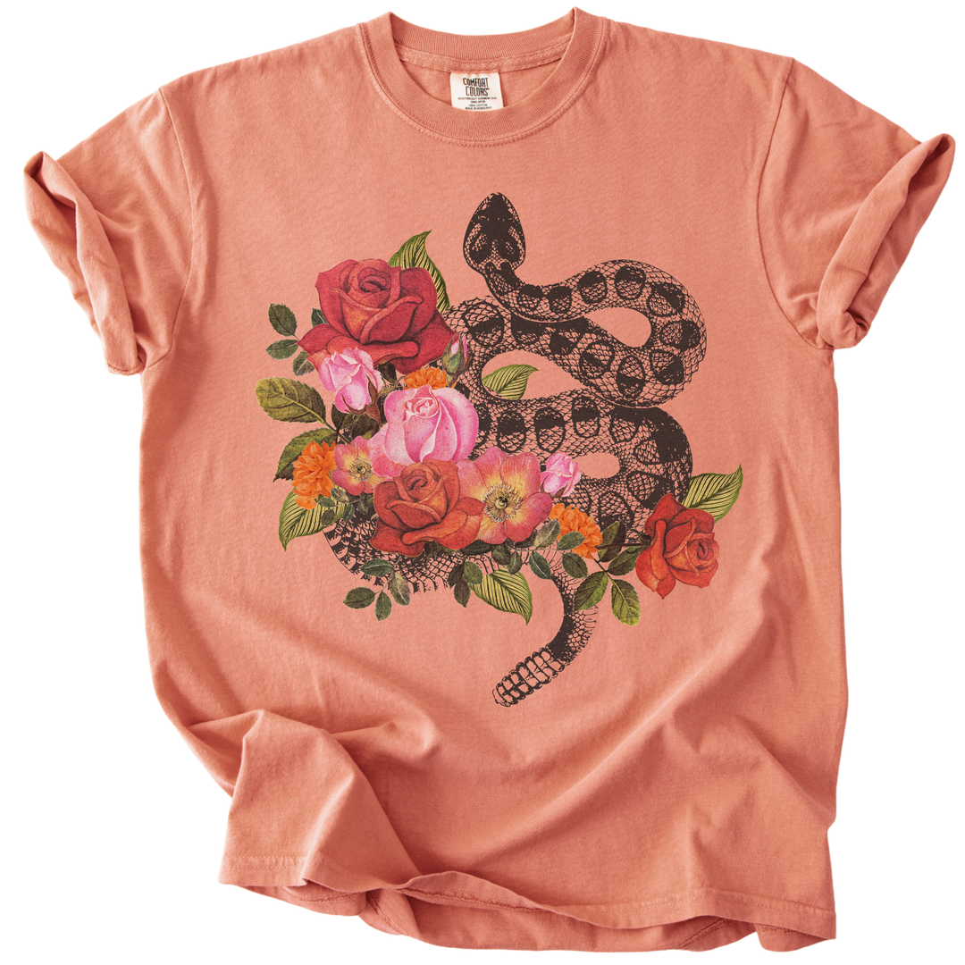 Vintage Floral Snake Tee