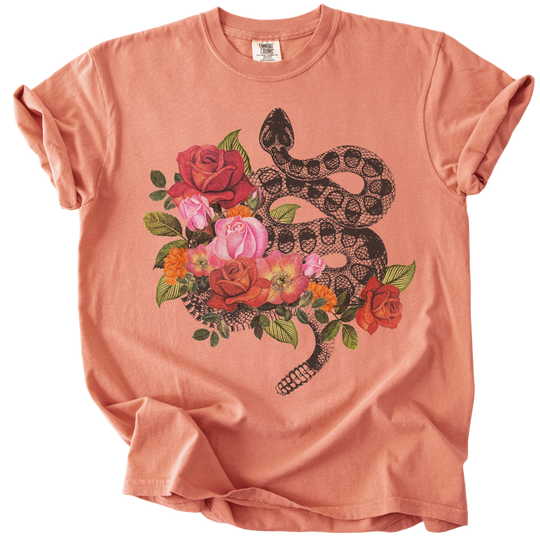 Vintage Floral Snake Tee