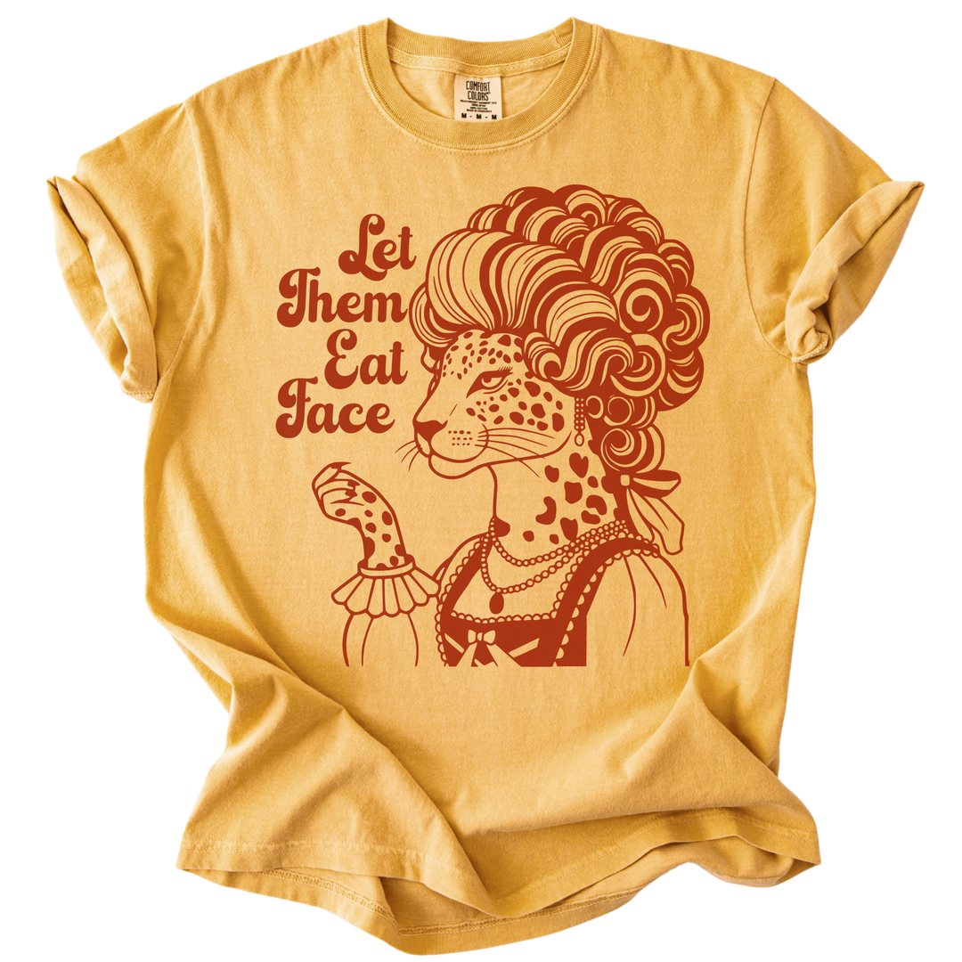 Let Them Eat Face Leopard Tee