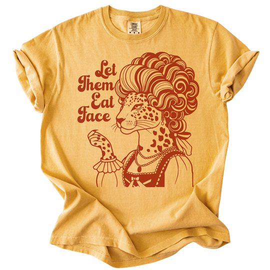 Let Them Eat Face Leopard Tee