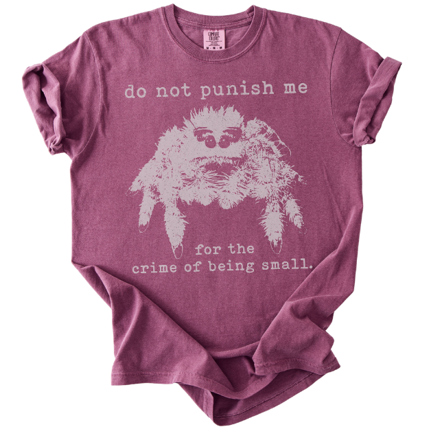 The Crime of Being Small Spider Tee