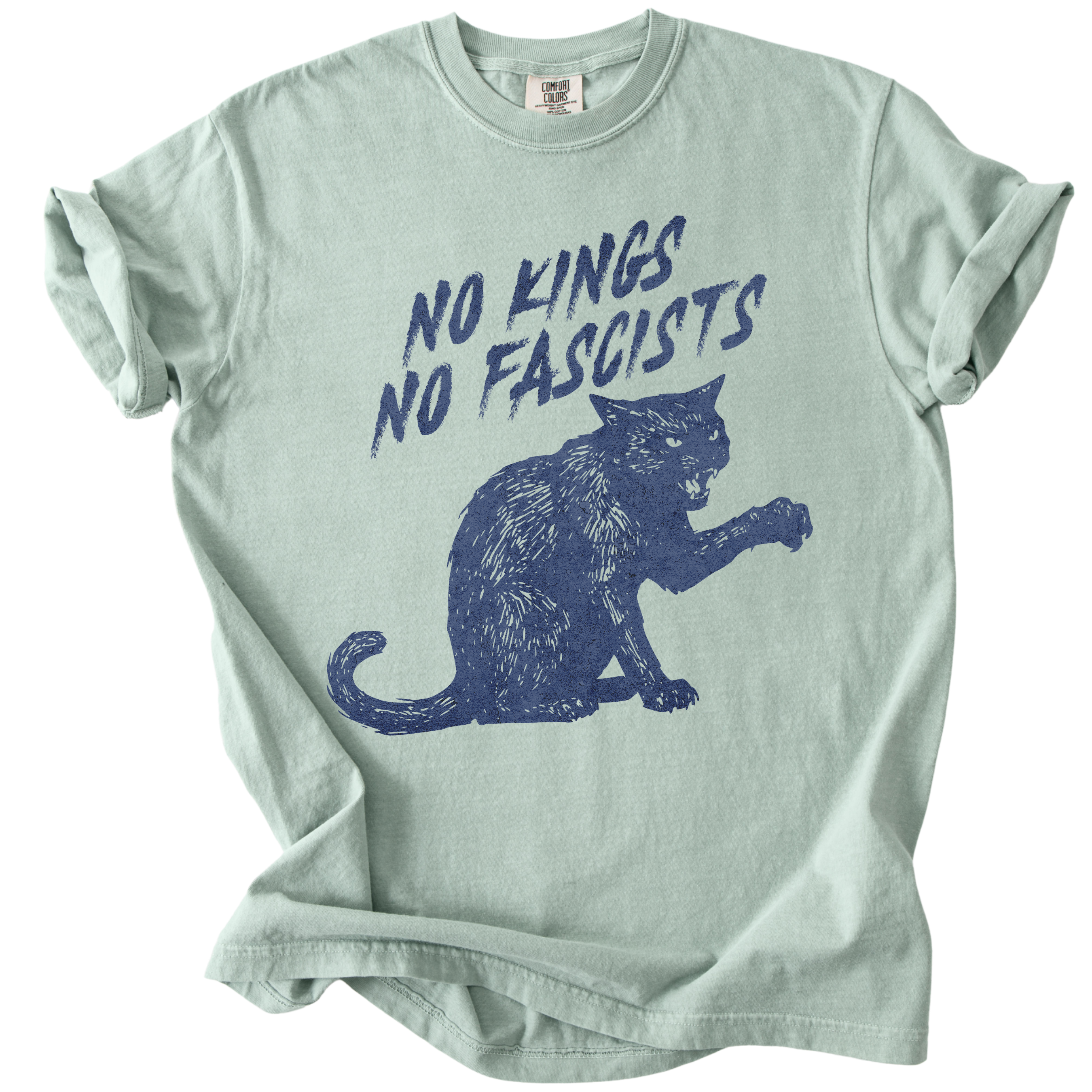 No Kings No Fascists Black Cat Tee