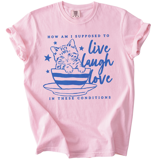 How Am I Supposed to Live Laugh Love in These Conditions Tee
