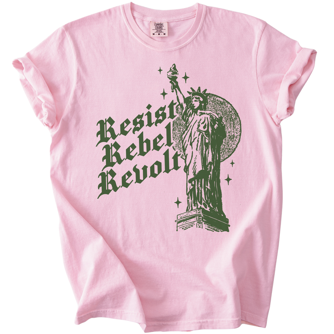 Resist Rebel Revolt Statue of Liberty Tee