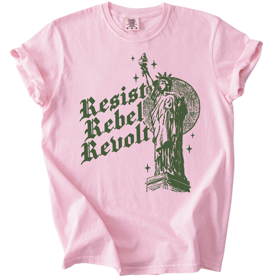 Resist Rebel Revolt Statue of Liberty Tee