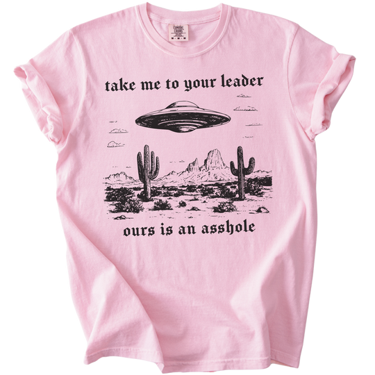 Take Me To Your Leader UFO Ours is an Asshole Tee