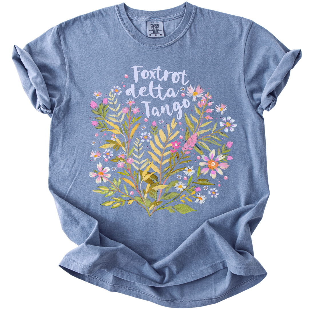 Floral Foxtrot Delta Tango Tee