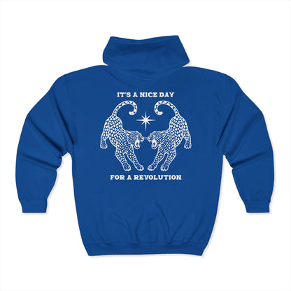 Nice Day For A Revolution Zip Hooded Sweatshirt