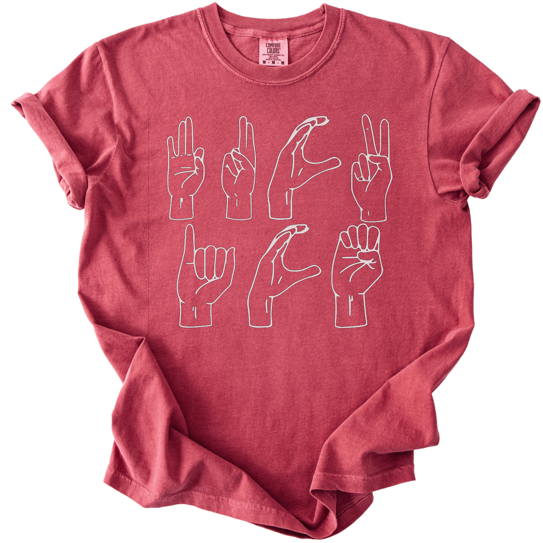 ASL Letters Fuck ICE Tee