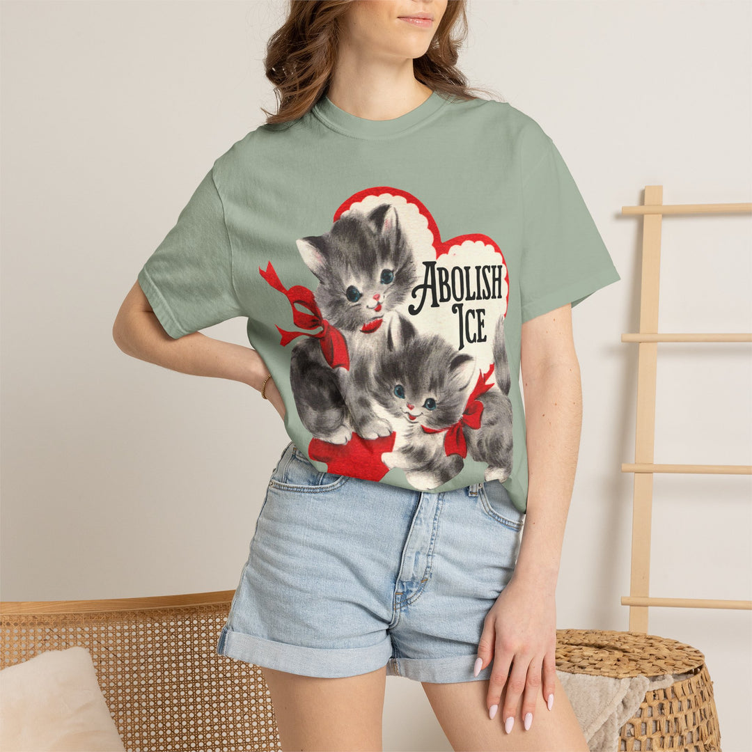 Retro Kittens Abolish ICE Tee