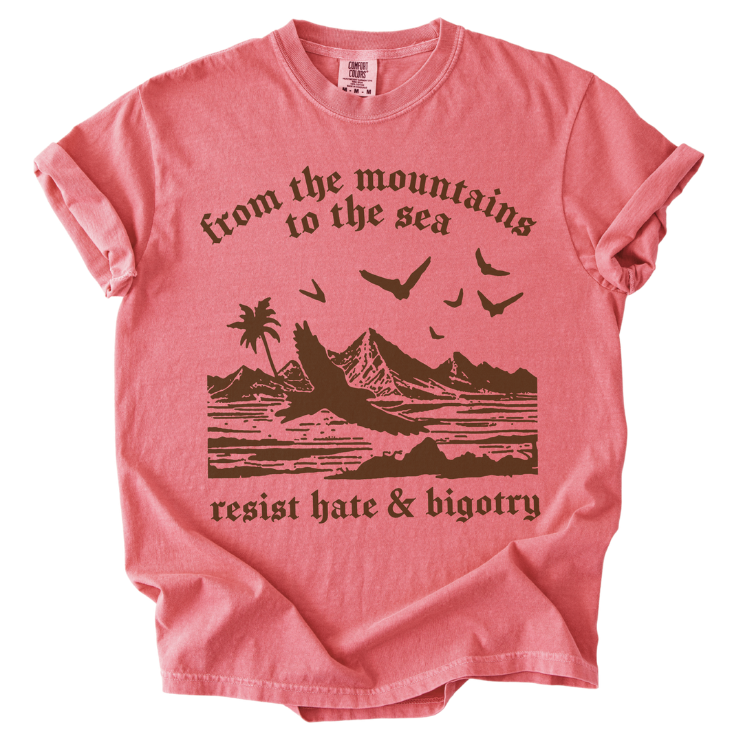 From The Mountains to The Sea Resist Hate &amp; Bigotry Tee
