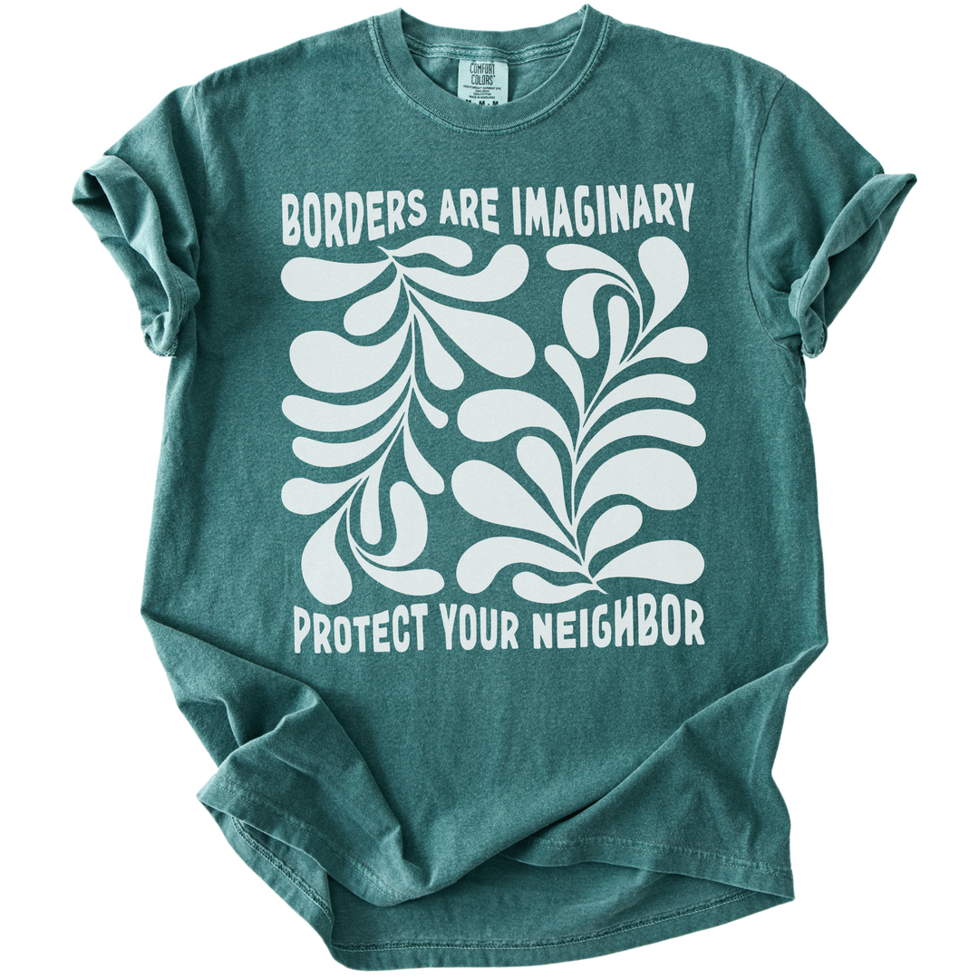 Borders Are Imaginary Abstract Tee