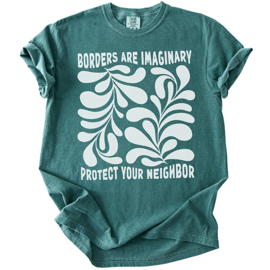 Borders Are Imaginary Abstract Tee