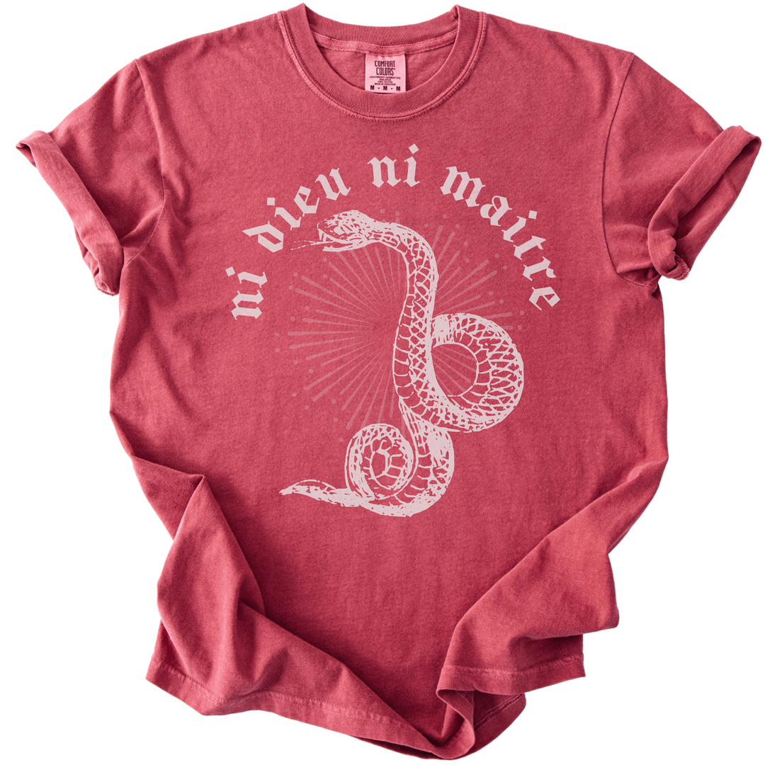Ni Dieu Ni Maitre Snake Tee