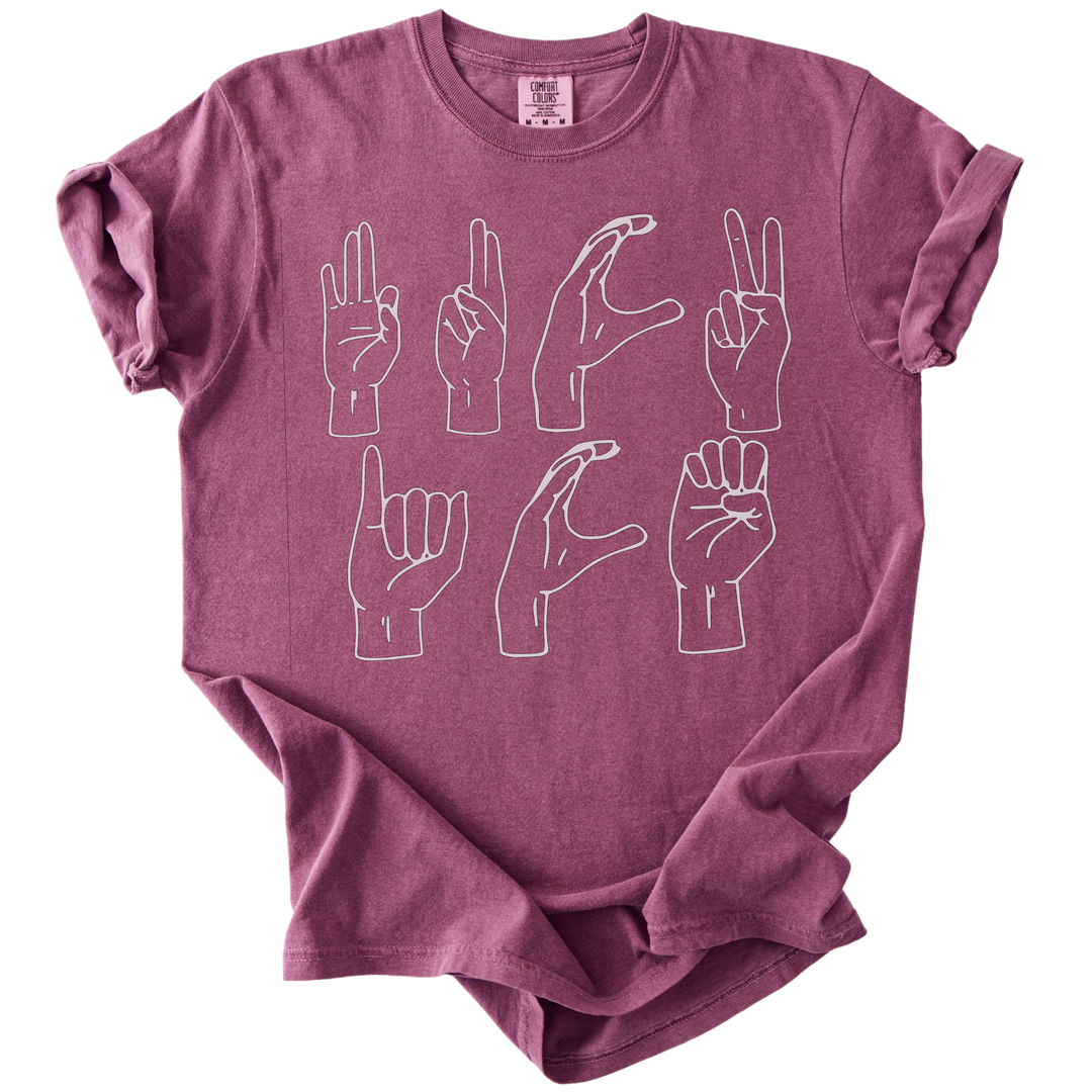 ASL Letters Fuck ICE Tee