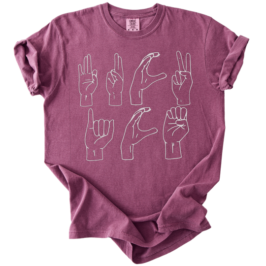 ASL Letters Fuck ICE Tee