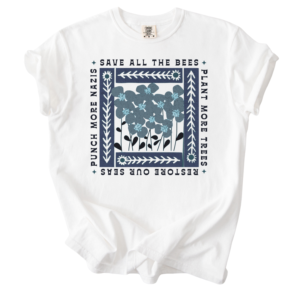 Save All The Bees Punch More Nazis Tee