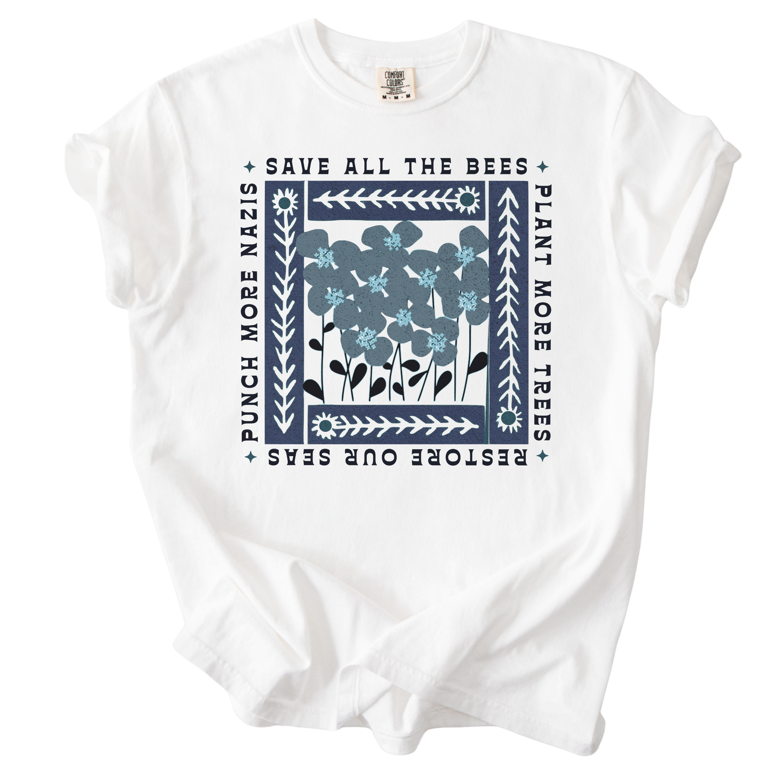 Save All The Bees Punch More Nazis Tee
