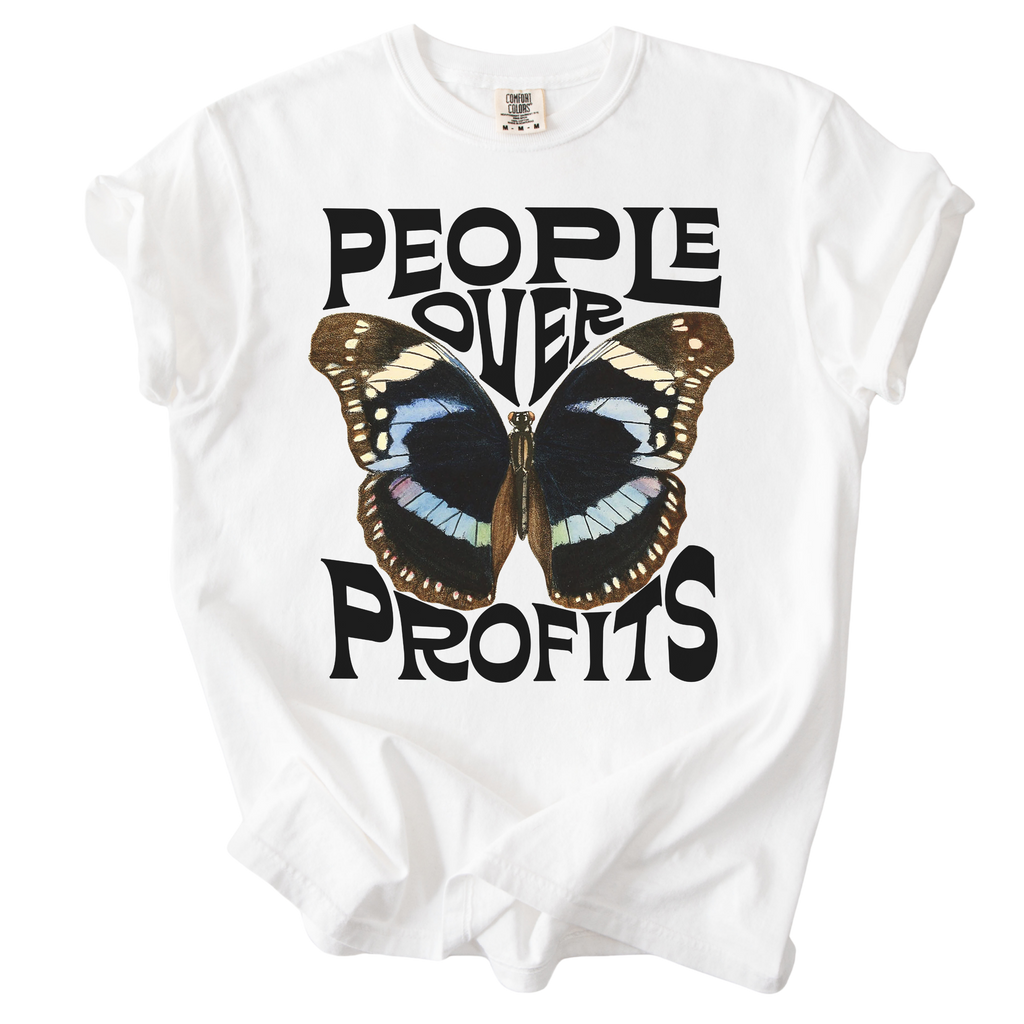 People Over Profits Butterfly Tee