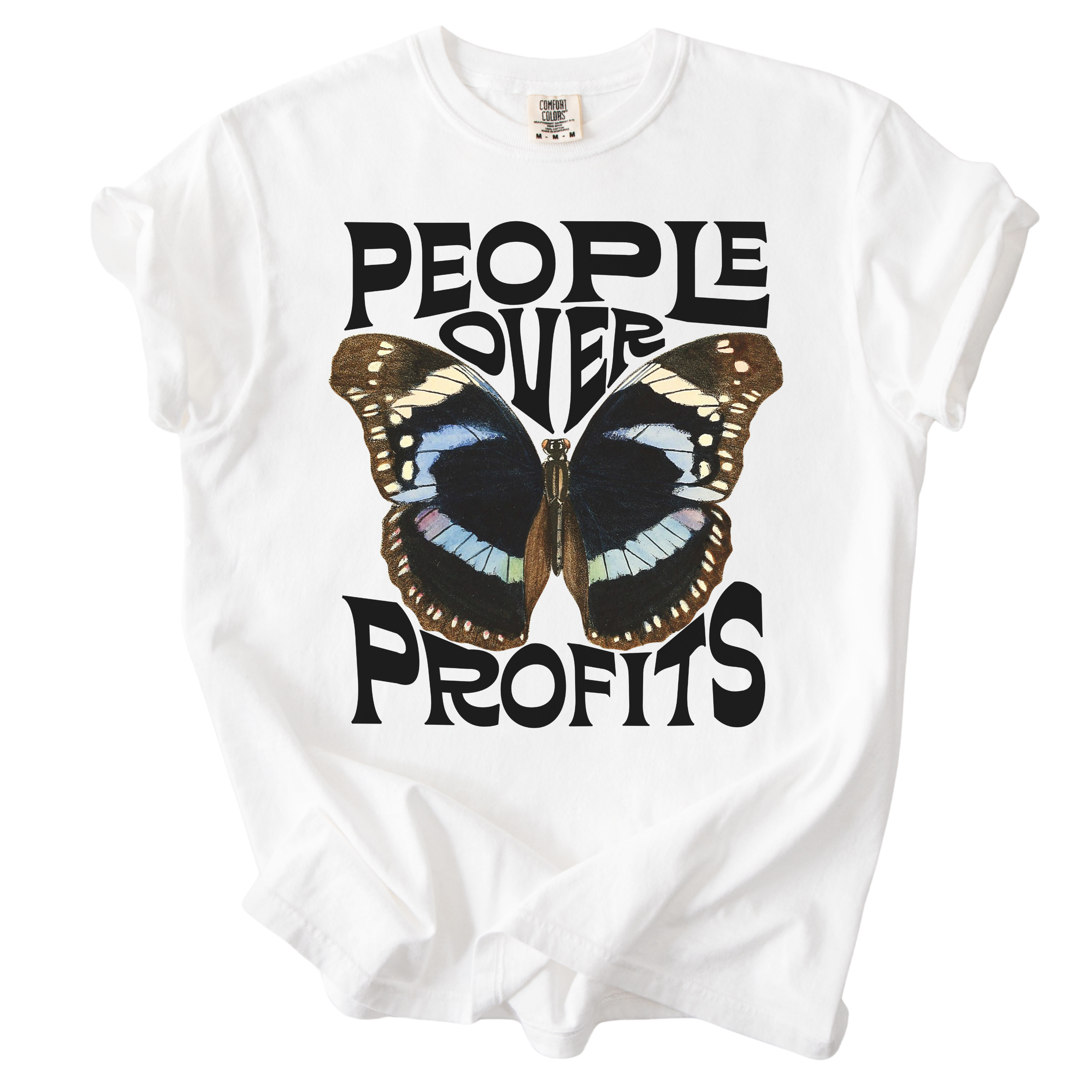 People Over Profits Butterfly Tee