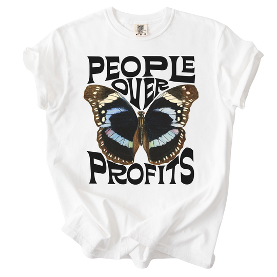 People Over Profits Butterfly Tee