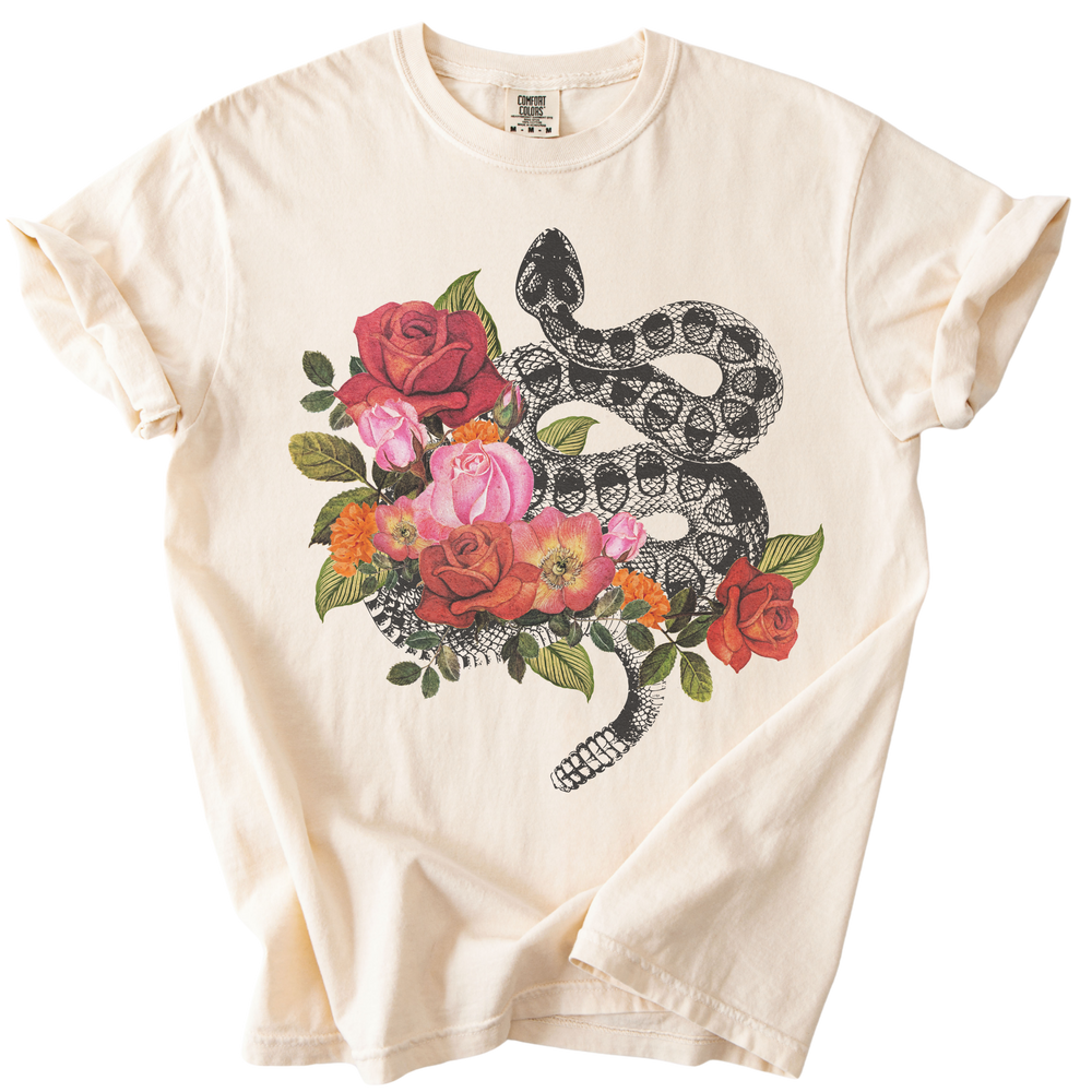 Vintage Floral Snake Tee