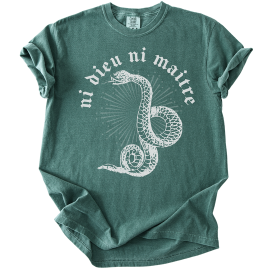 Ni Dieu Ni Maitre Snake Tee