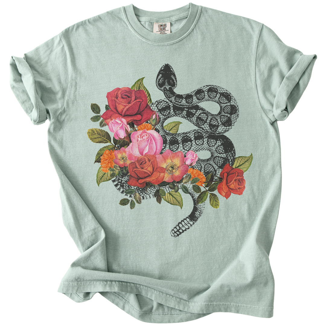 Vintage Floral Snake Tee