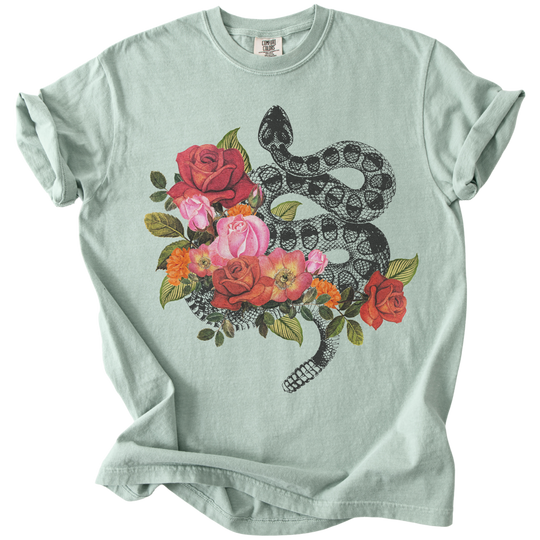 Vintage Floral Snake Tee