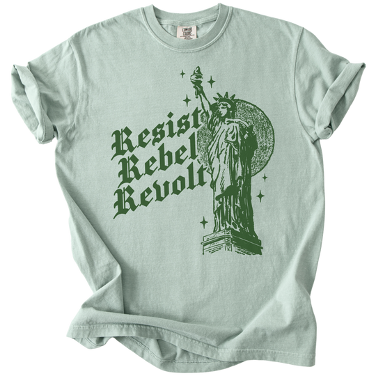 Resist Rebel Revolt Statue of Liberty Tee