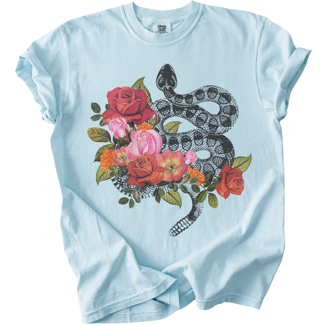 Vintage Floral Snake Tee