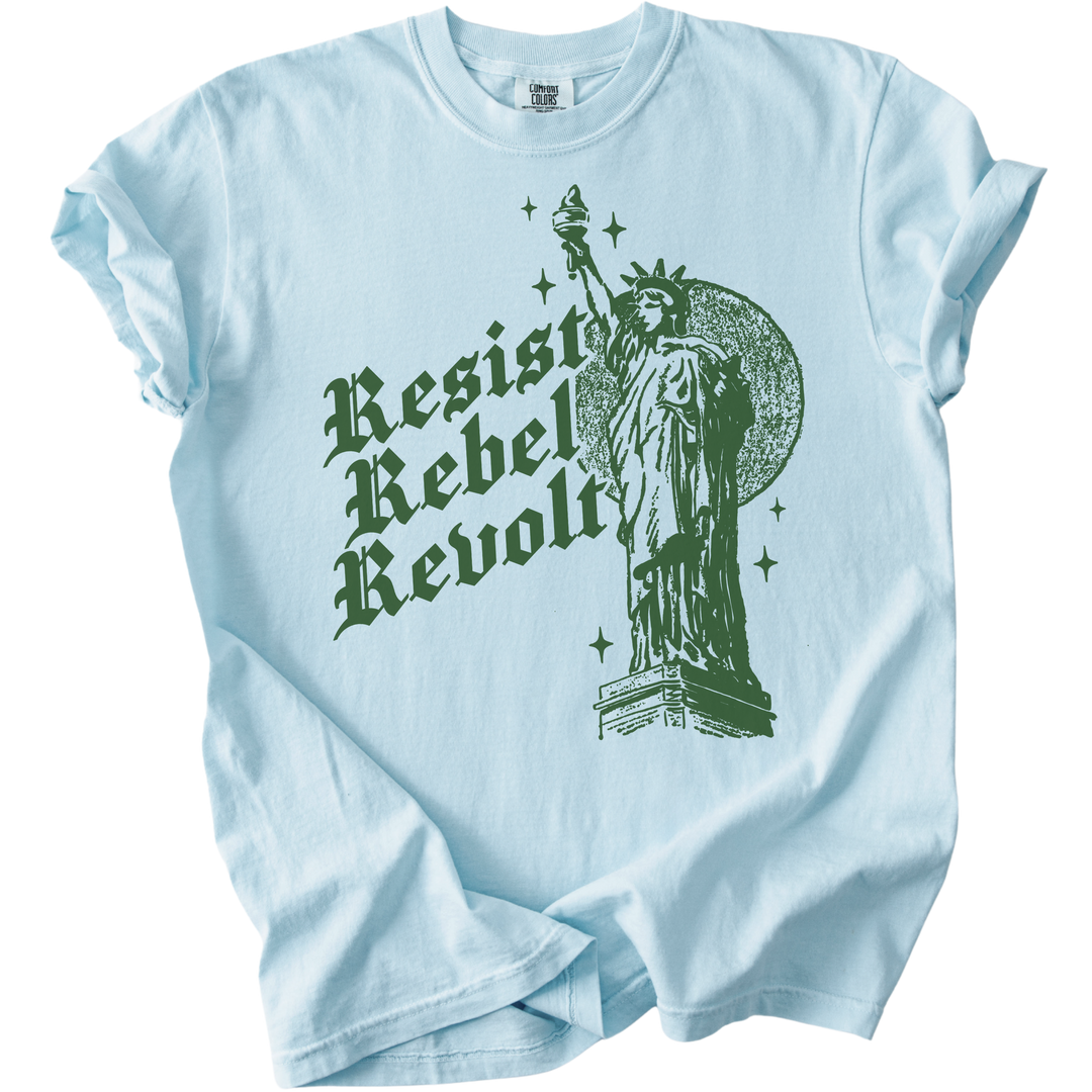 Resist Rebel Revolt Statue of Liberty Tee