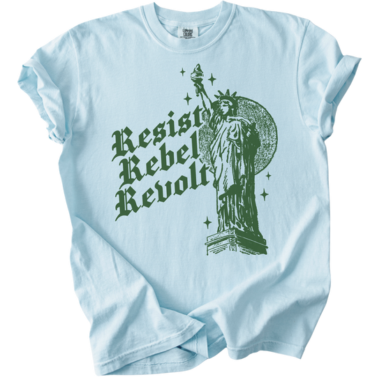 Resist Rebel Revolt Statue of Liberty Tee