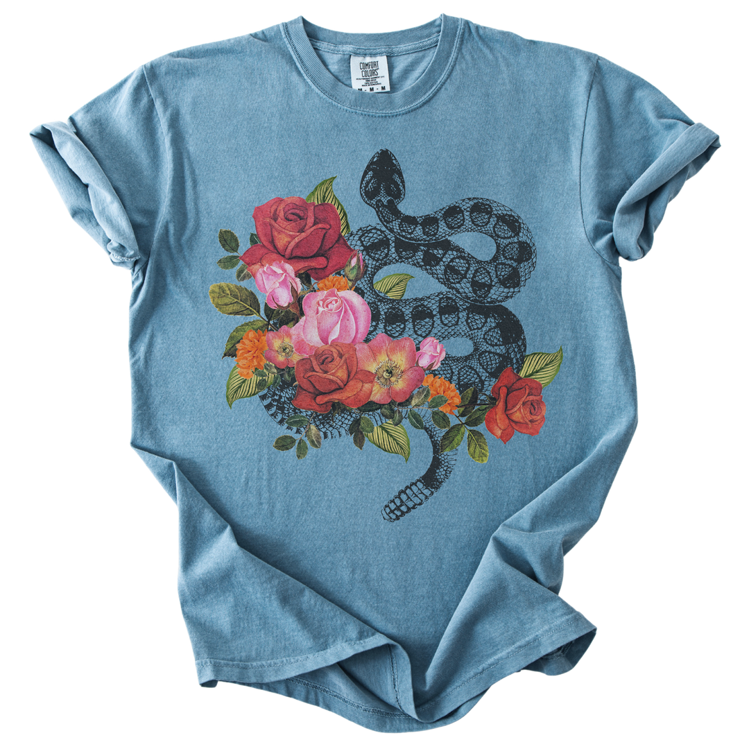 Vintage Floral Snake Tee