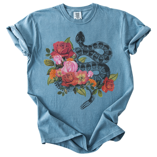 Vintage Floral Snake Tee