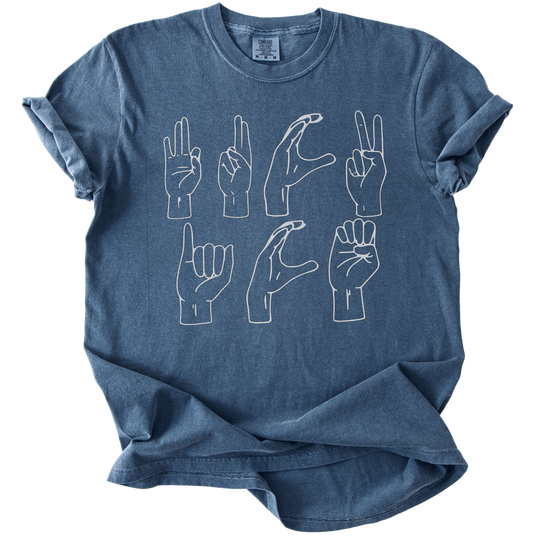 ASL Letters Fuck ICE Tee