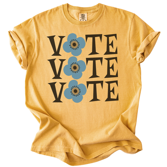 Retro Vote Blue Flower Tee