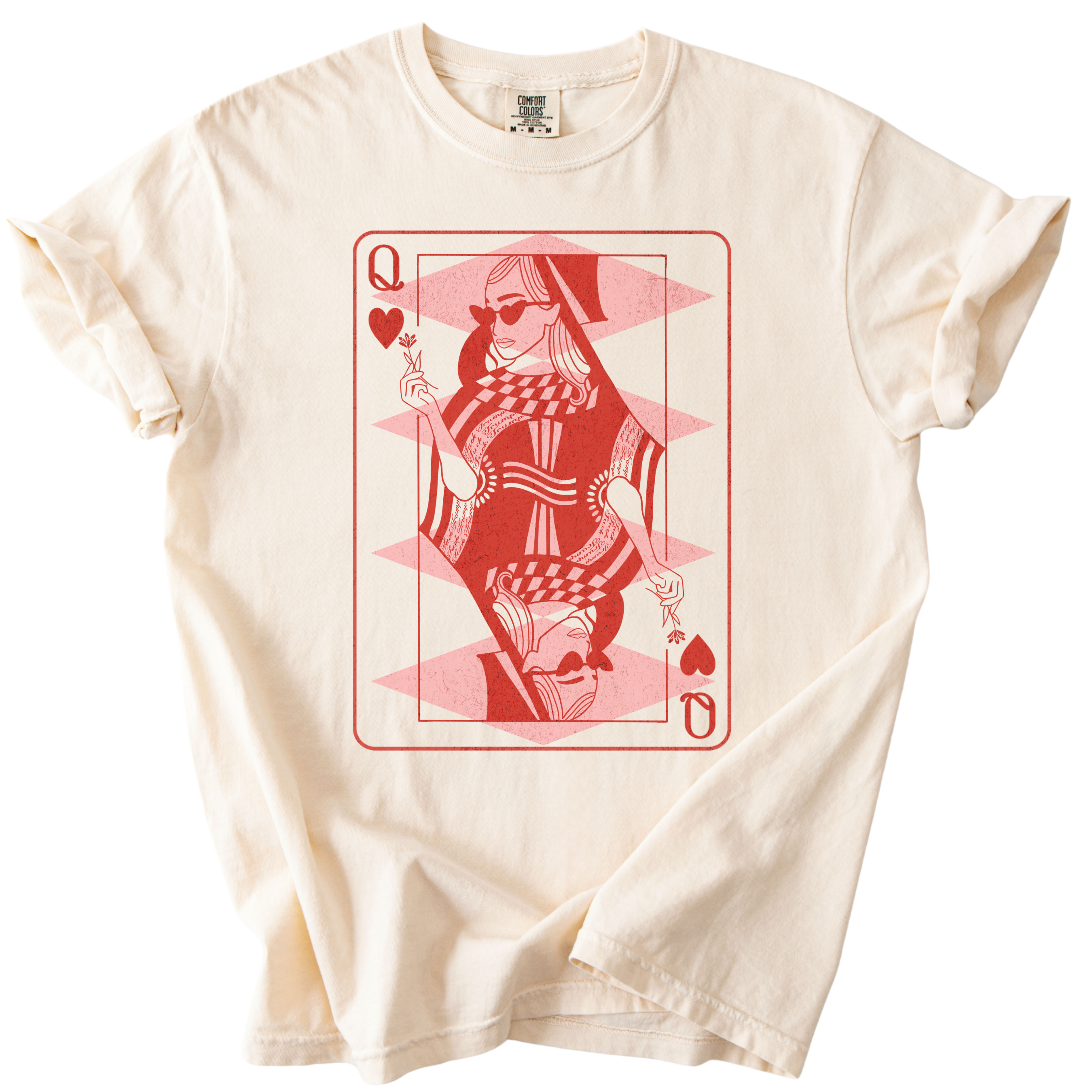 Subtle Fuck Trump Queen of Hearts Tee