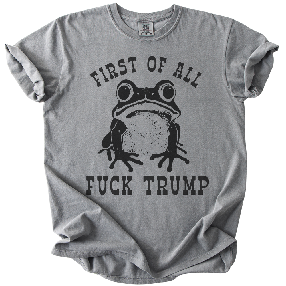 First of All Fuck Trump Frog Tee